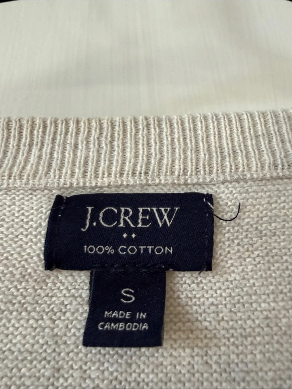 J. Crew Oatmeal size small cotton Crewneck Sweater